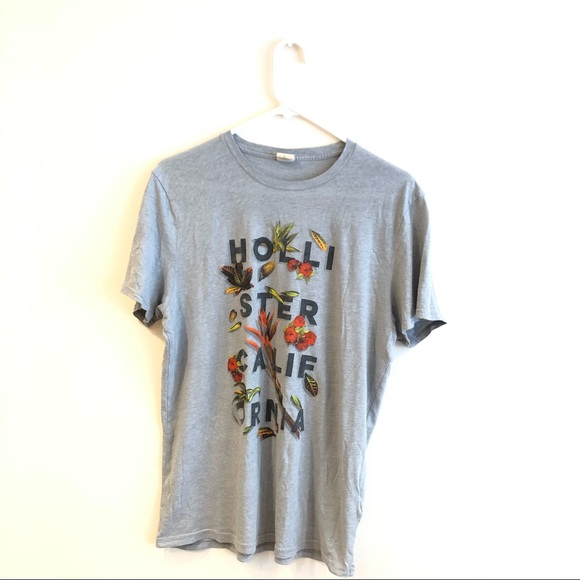 Hollister Floral Graphic Men’s T-shirt Size Large - Picture 3 of 5